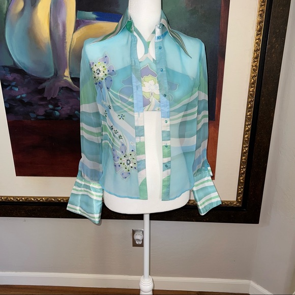 Vintage Jane Doe Collection Mesh Top with matching Bralette/Cami - Picture 2 of 16